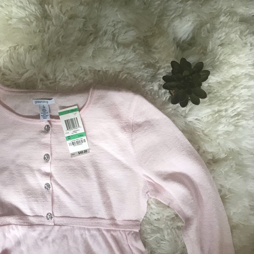 NEW Greendog girls pink dress